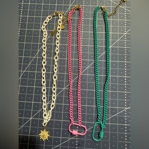 Treasure Jewels 3 laminated necklaces. 22”-24” with extension. NWOT!